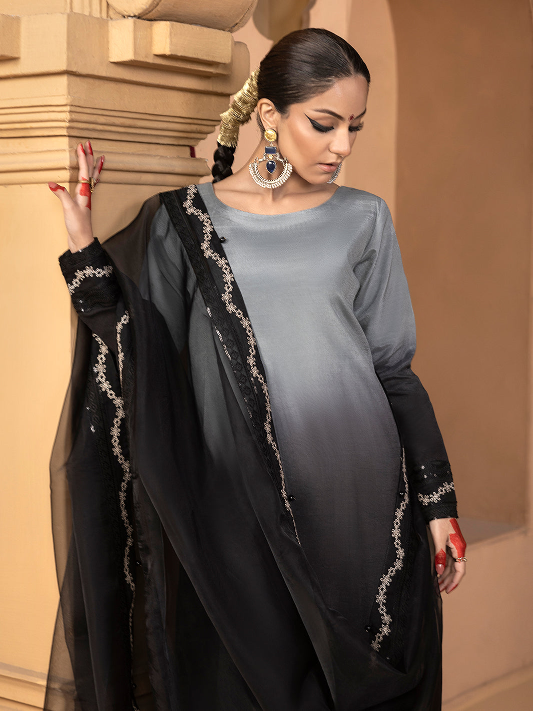 Hem Stitch | Raw Silk Edit 25 | Hazel - by - Libasekhas UK - Registered Vendor of : Hemstitch - 100% Original Designer Dresss