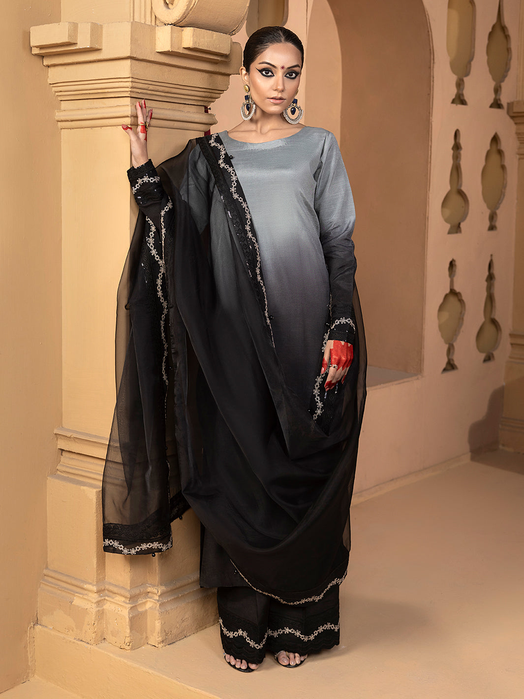 Hem Stitch | Raw Silk Edit 25 | Hazel - by - Libasekhas UK - Registered Vendor of : Hemstitch - 100% Original Designer Dresss