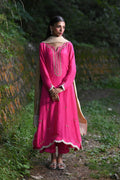 Hue Pret | Farasha Luxury Pret | Fuchsia - by - Libasekhas UK - Registered Vendor of : Hue Pret - 100% Original Designer Dresss
