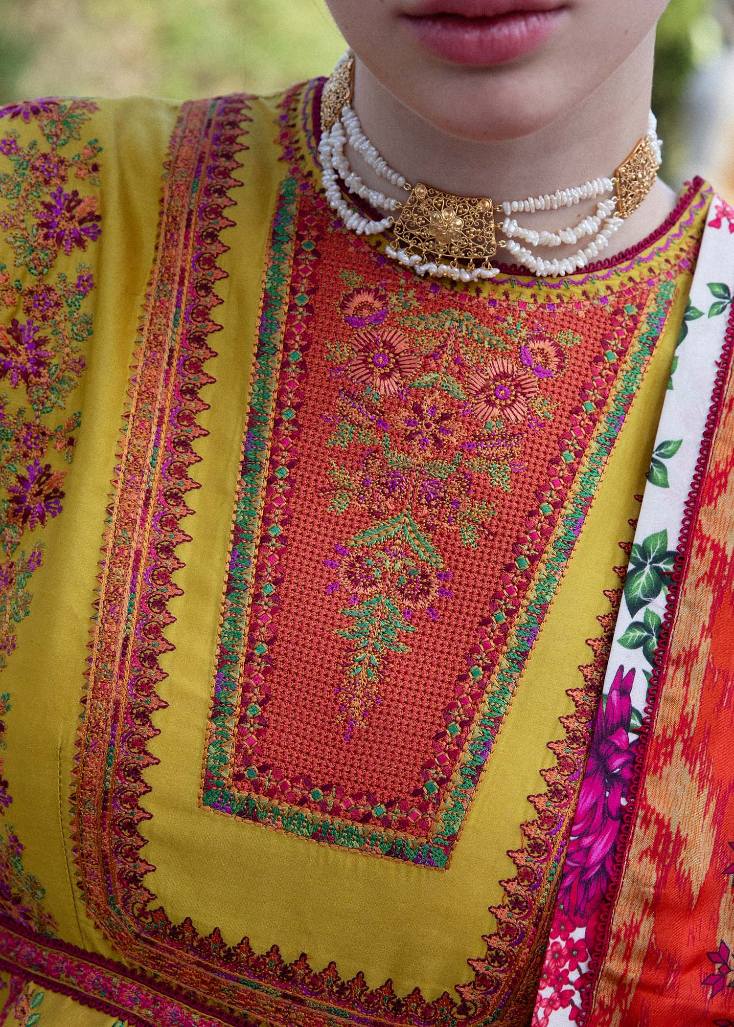 Hussain Rehar | Zaiba-Eid Lawn Collection24 | Sunehri - by - Libasekhas UK - Registered Vendor of : Hussain Rehar - 100% Original Designer Dresss