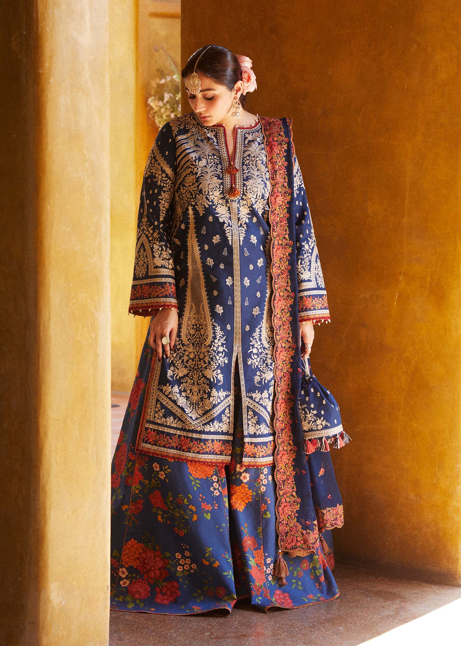 Hussain Rehar | Zaiba-Eid Lawn Collection24 | Neelofar - by - Libasekhas UK - Registered Vendor of : Hussain Rehar - 100% Original Designer Dresss