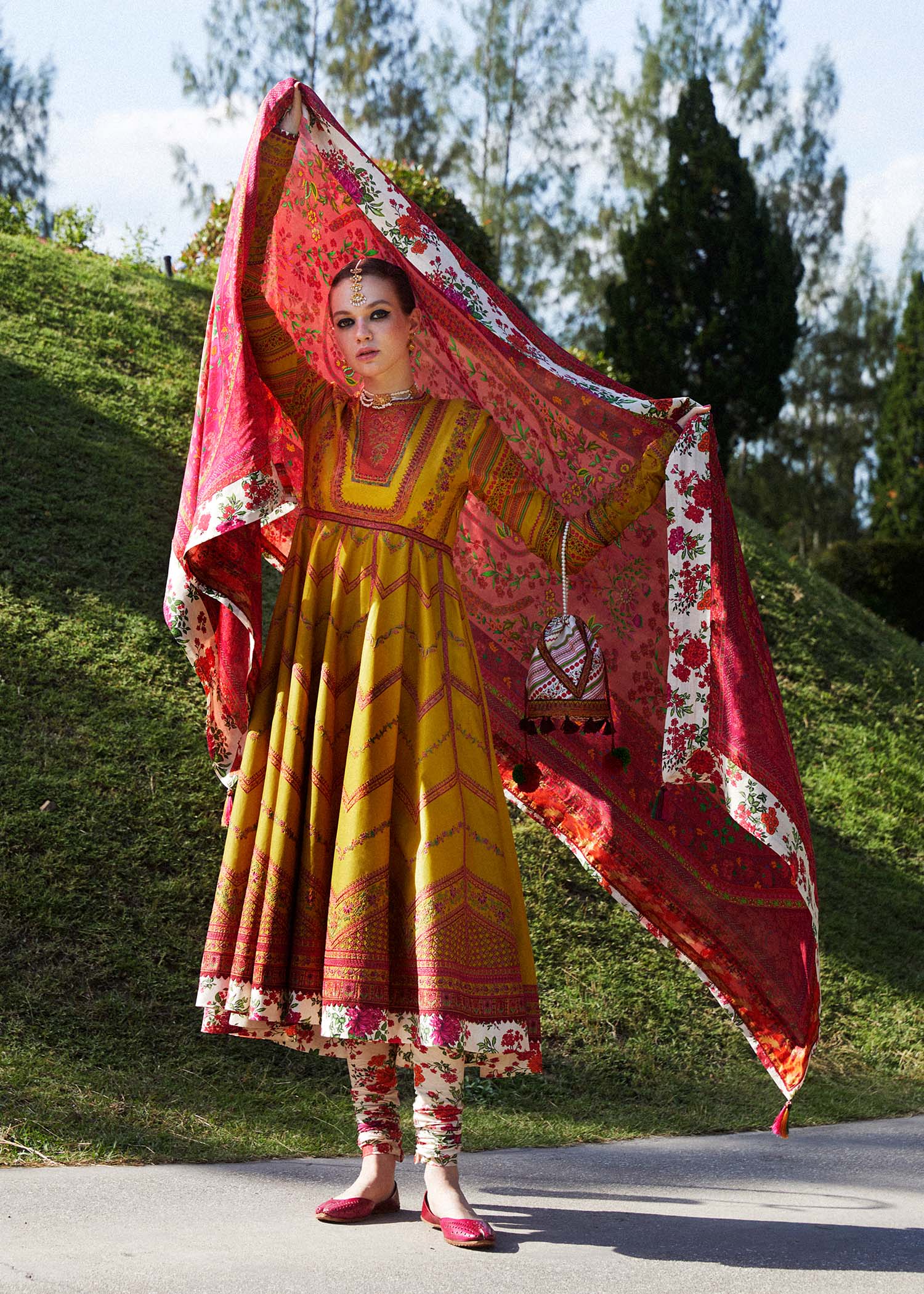 Hussain Rehar | Zaiba-Eid Lawn Collection24 | Sunehri - by - Libasekhas UK - Registered Vendor of : Hussain Rehar - 100% Original Designer Dresss