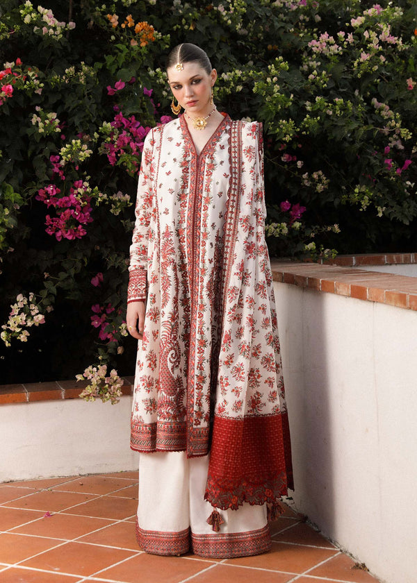 Hussain Rehar | Zaiba-Eid Lawn Collection24 | Safaid - by - Libasekhas UK - Registered Vendor of : Hussain Rehar - 100% Original Designer Dresss