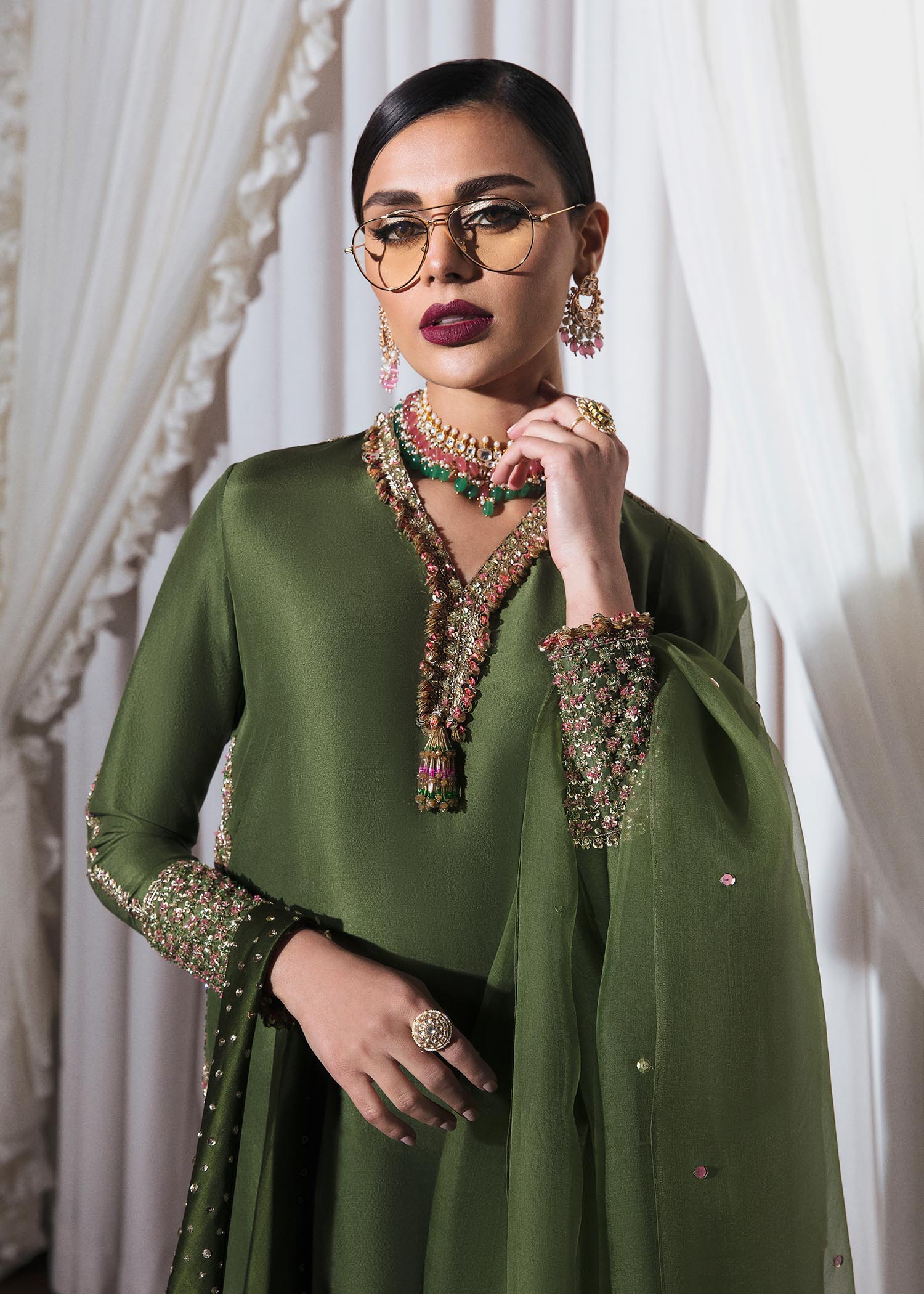 Hussain Rehar | Basic Not Basic |  Zelen - by - Libasekhas UK - Registered Vendor of : Hussain Rehar - 100% Original Designer Dresss