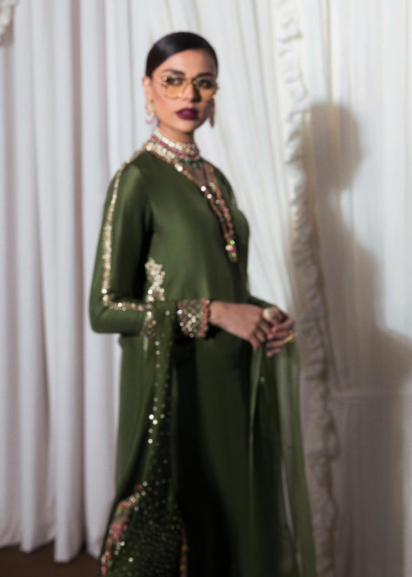 Hussain Rehar | Basic Not Basic |  Zelen - by - Libasekhas UK - Registered Vendor of : Hussain Rehar - 100% Original Designer Dresss