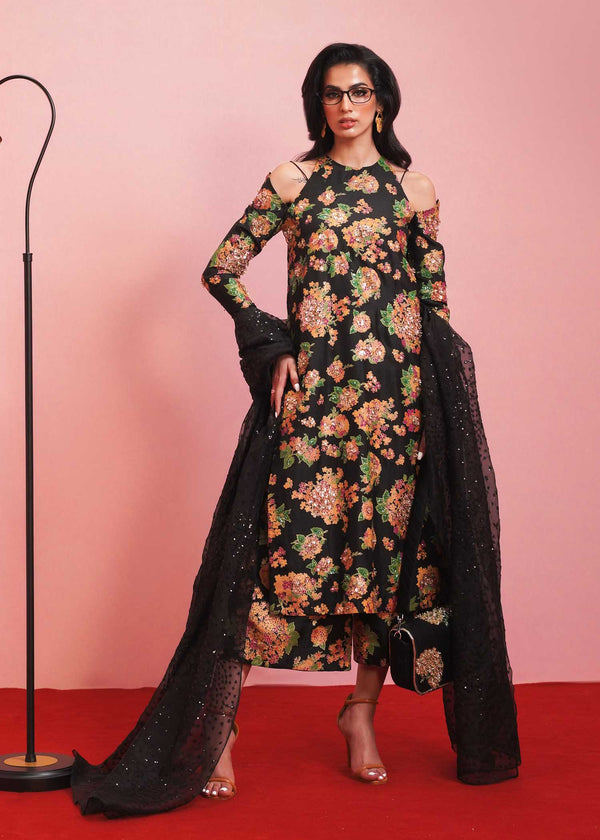 Hussain Rehar | Basic Not Basic |  Midnight - by - Libasekhas UK - Registered Vendor of : Hussain Rehar - 100% Original Designer Dresss