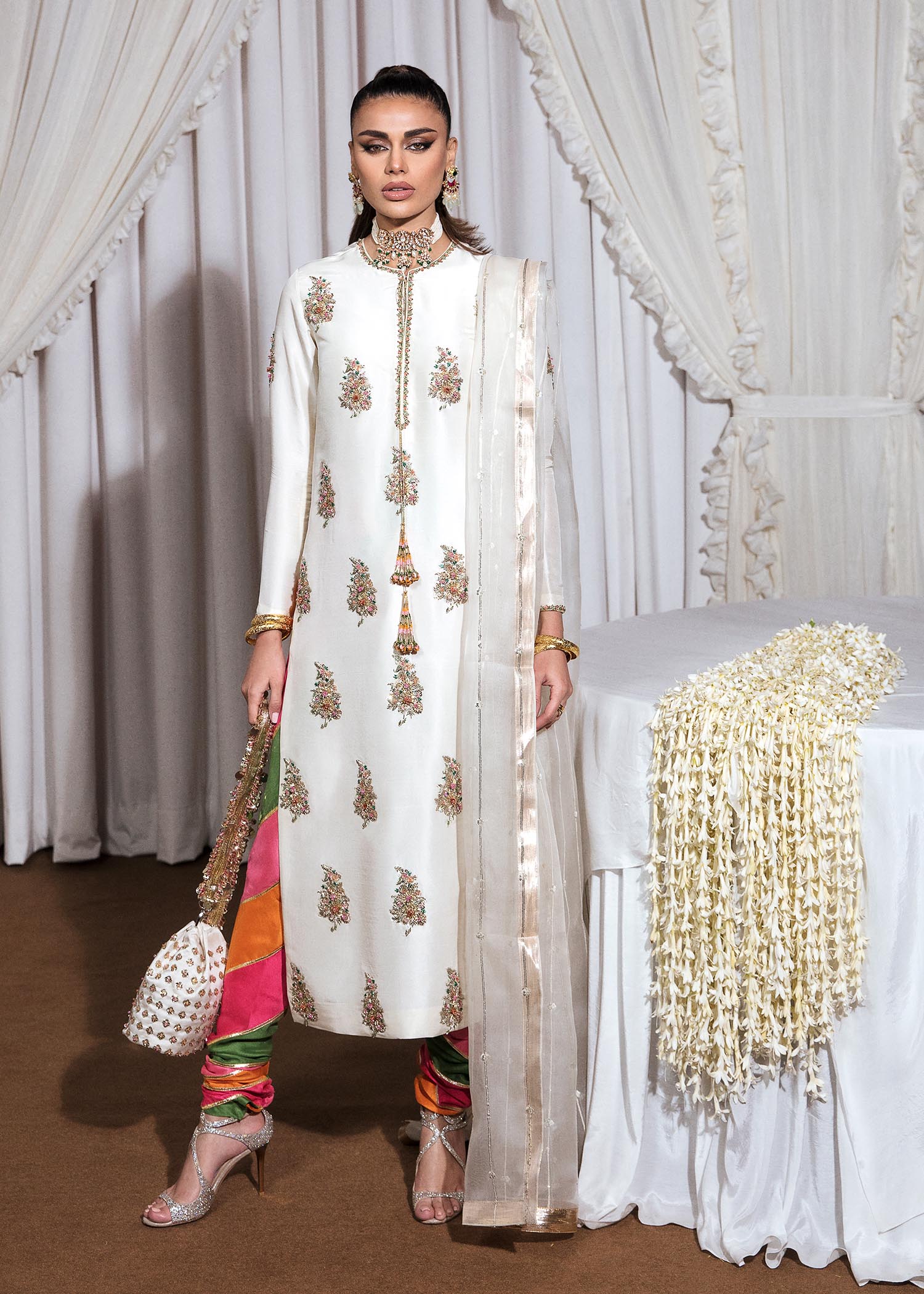 Hussain Rehar | Basic Not Basic |  Blanc - by - Libasekhas UK - Registered Vendor of : Hussain Rehar - 100% Original Designer Dresss