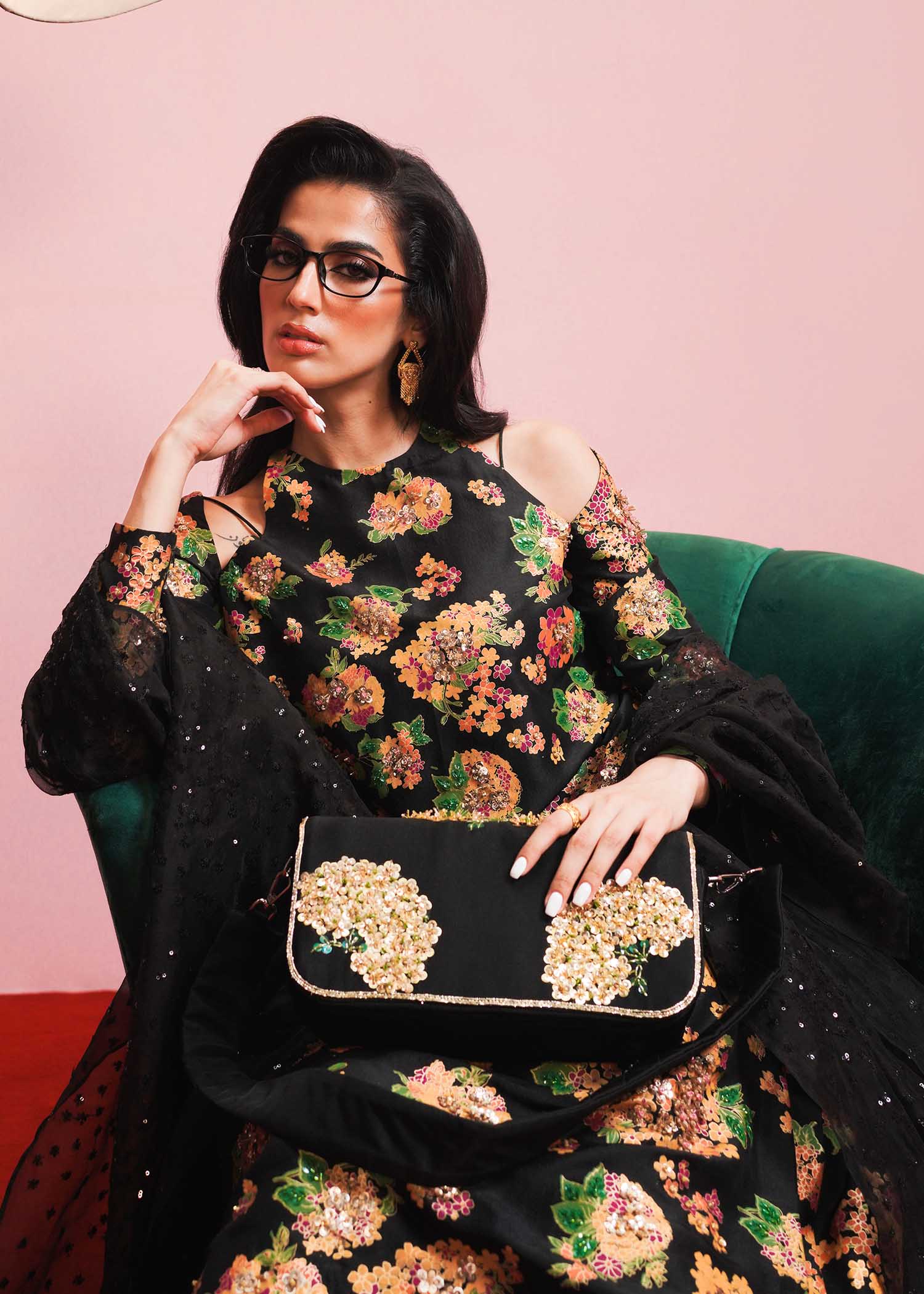 Hussain Rehar | Basic Not Basic |  Midnight - by - Libasekhas UK - Registered Vendor of : Hussain Rehar - 100% Original Designer Dresss