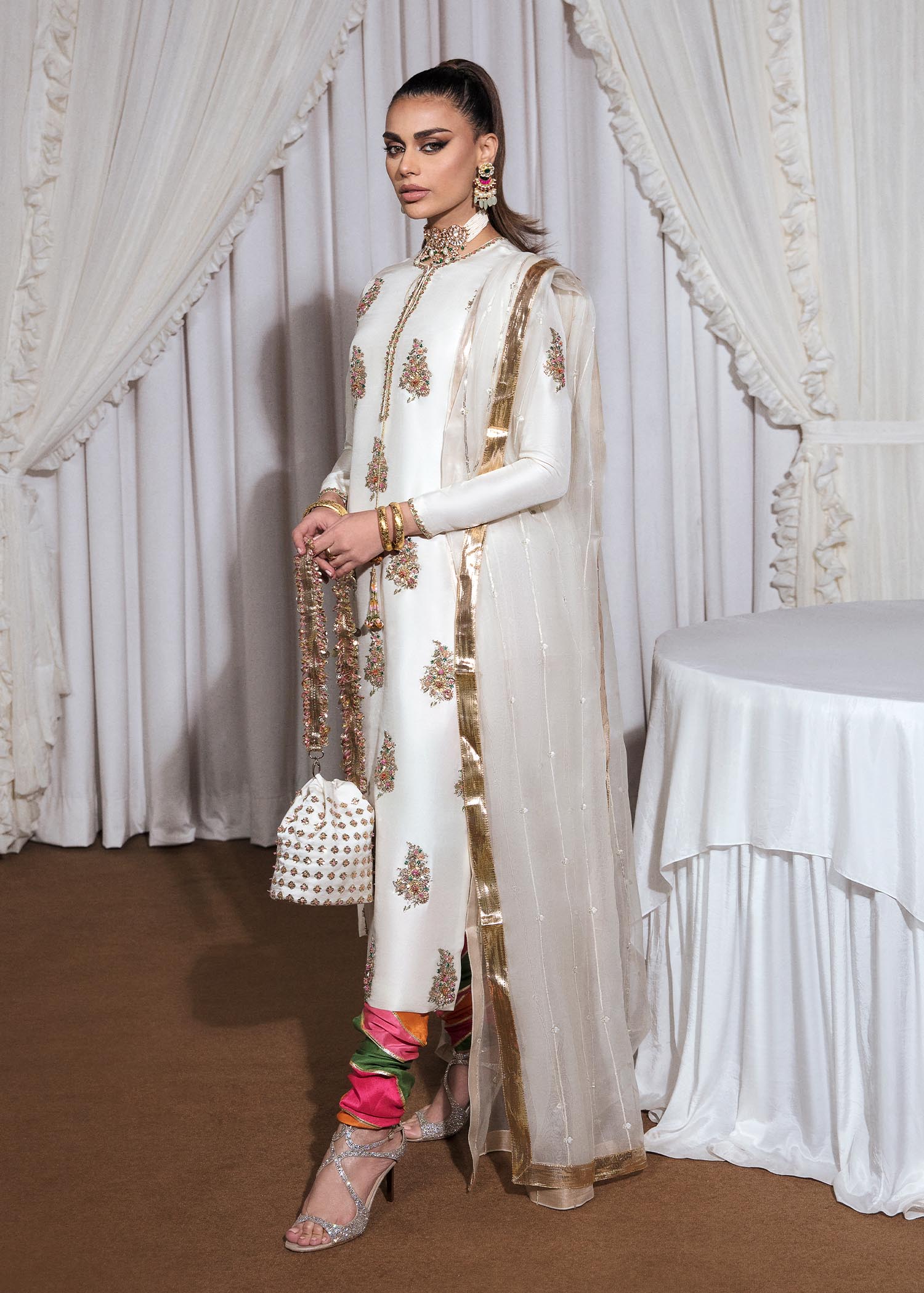 Hussain Rehar | Basic Not Basic |  Blanc - by - Libasekhas UK - Registered Vendor of : Hussain Rehar - 100% Original Designer Dresss