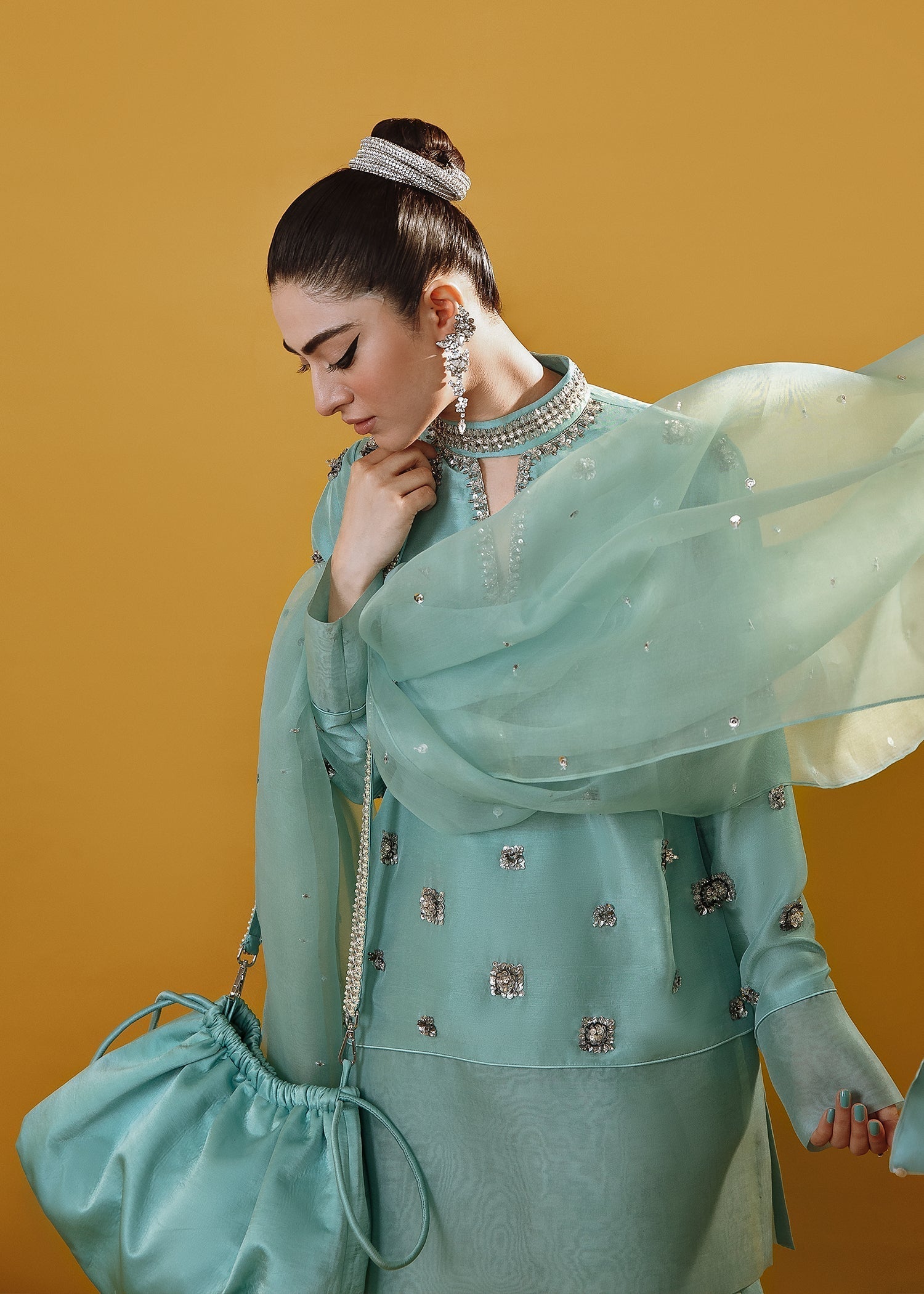 Hussain Rehar | Basic Not Basic |  Gladiolus - by - Libasekhas UK - Registered Vendor of : Hussain Rehar - 100% Original Designer Dresss