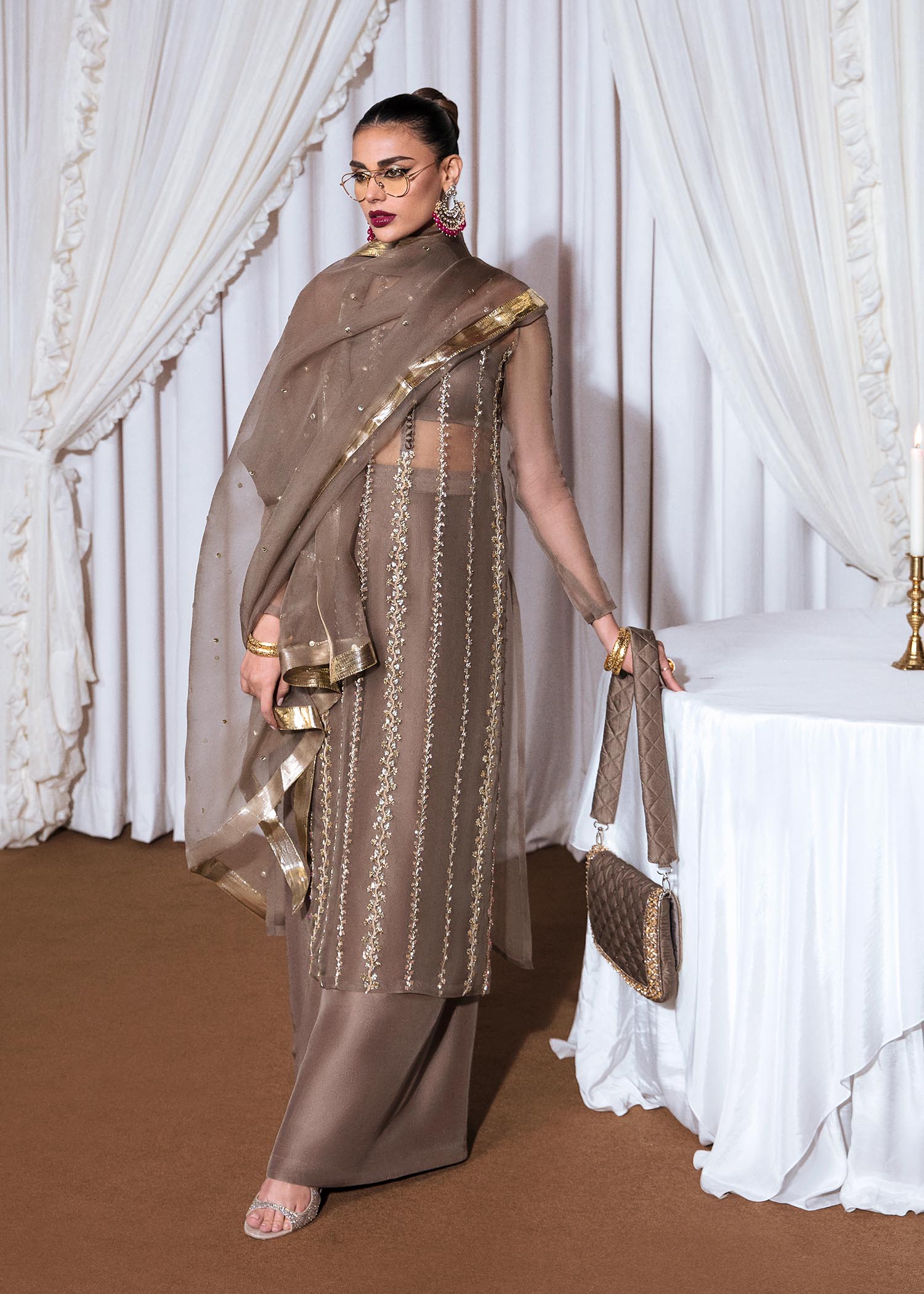 Hussain Rehar | Basic Not Basic |  Leaden - by - Libasekhas UK - Registered Vendor of : Hussain Rehar - 100% Original Designer Dresss