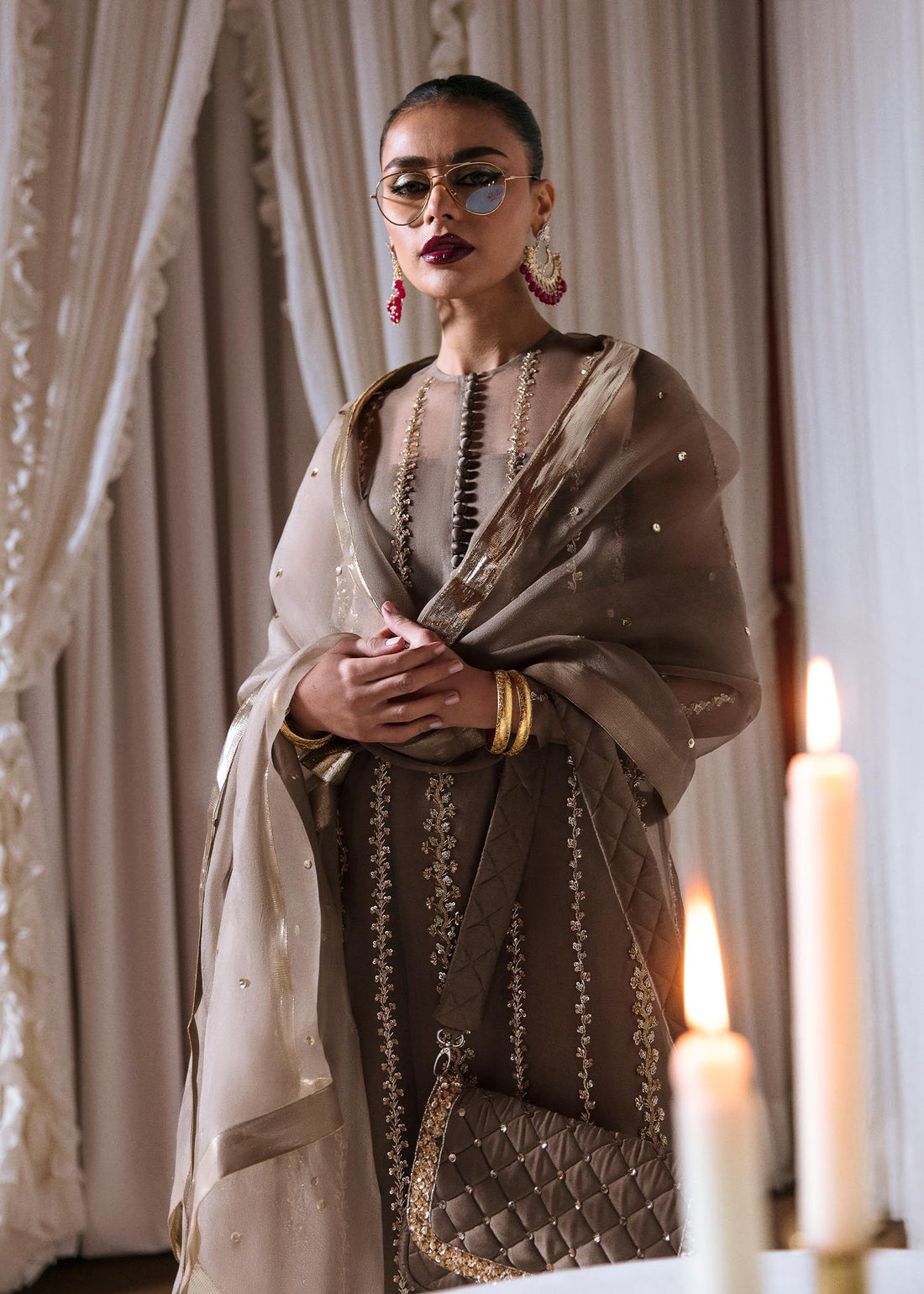 Hussain Rehar | Basic Not Basic |  Leaden - by - Libasekhas UK - Registered Vendor of : Hussain Rehar - 100% Original Designer Dresss