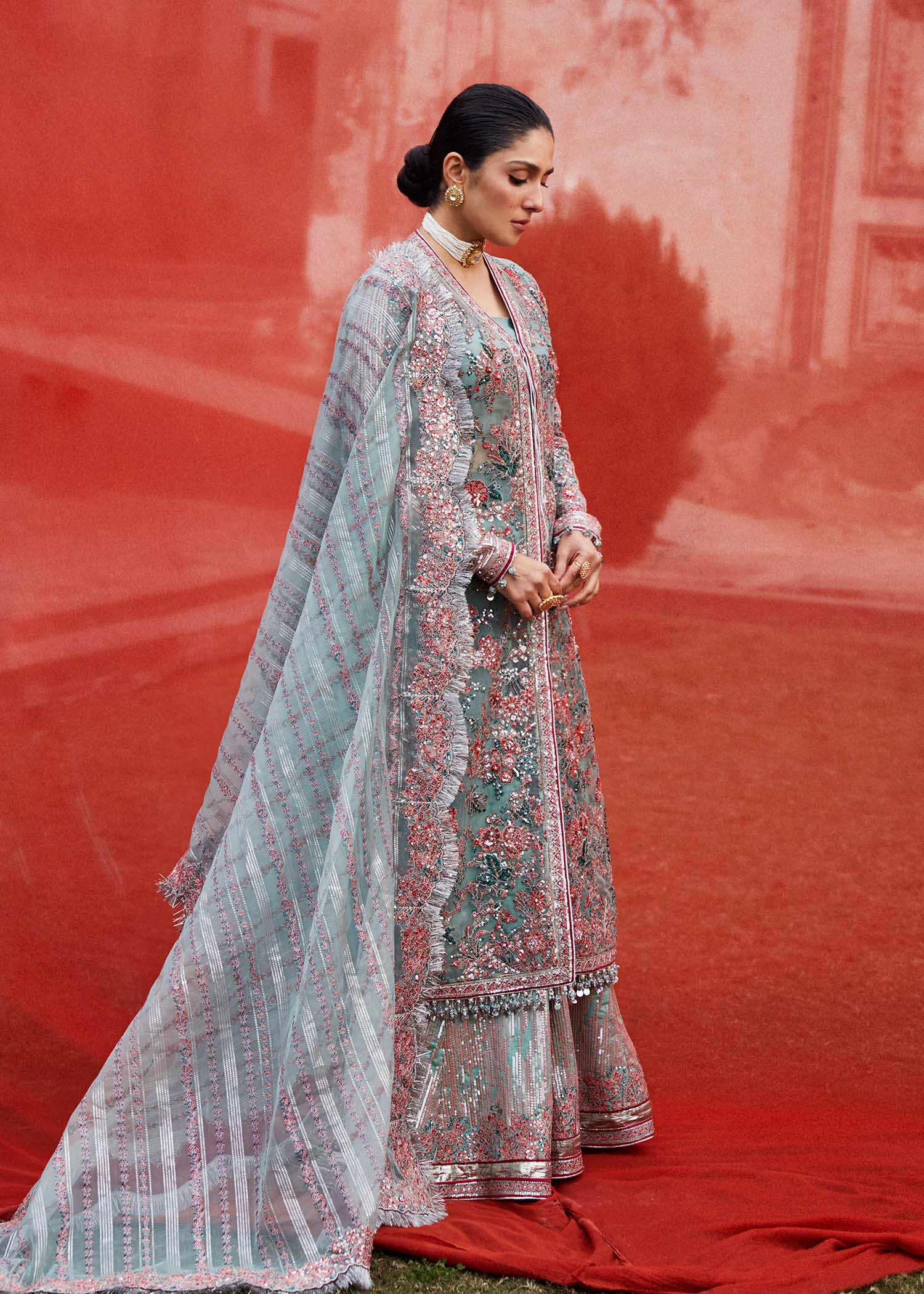 Hussain Rehar | Luxury Festive FW/24 | Saleen - by - Libasekhas UK - Registered Vendor of : Hussain Rehar - 100% Original Designer Dresss