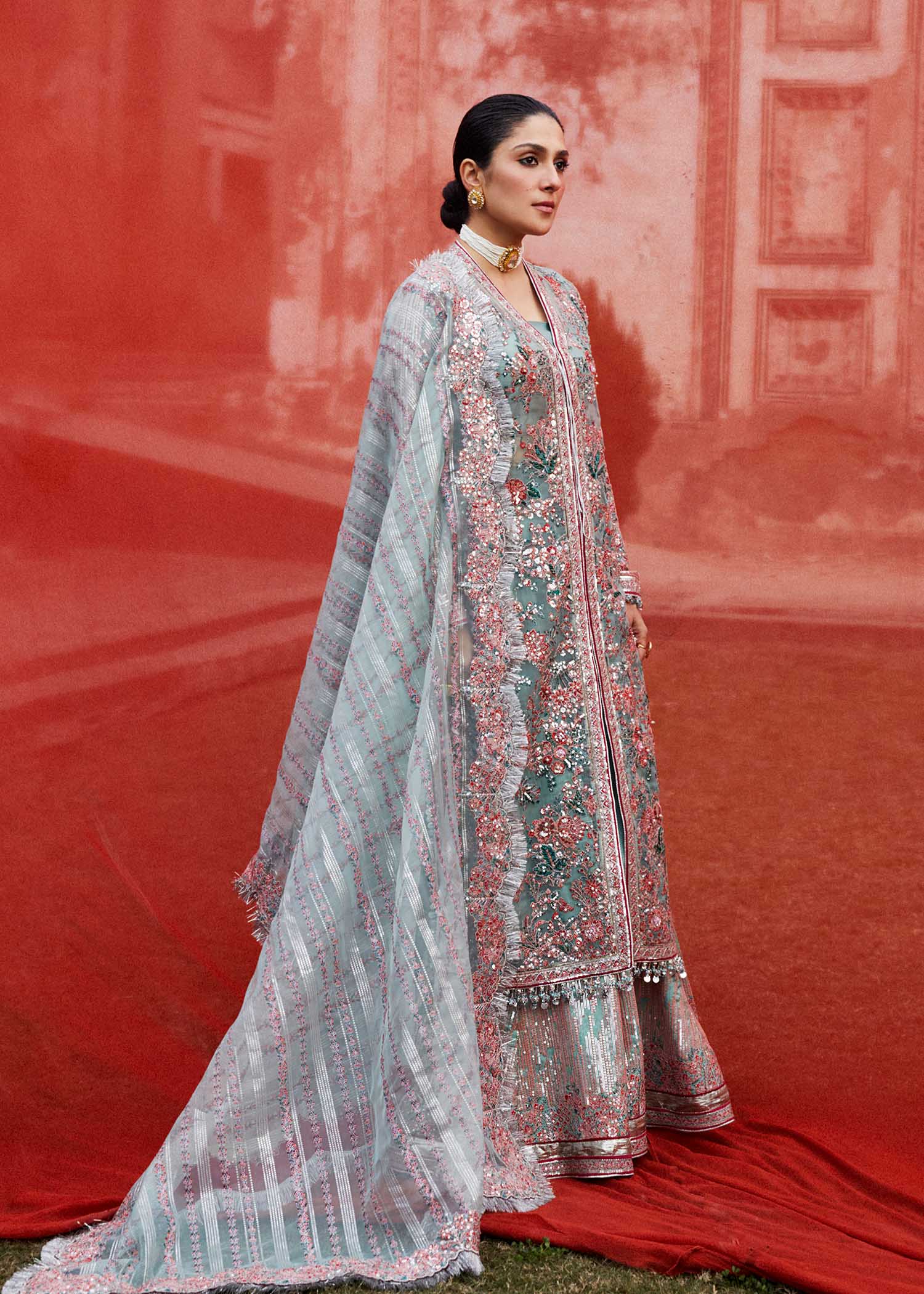 Hussain Rehar | Luxury Festive FW/24 | Saleen - by - Libasekhas UK - Registered Vendor of : Hussain Rehar - 100% Original Designer Dresss