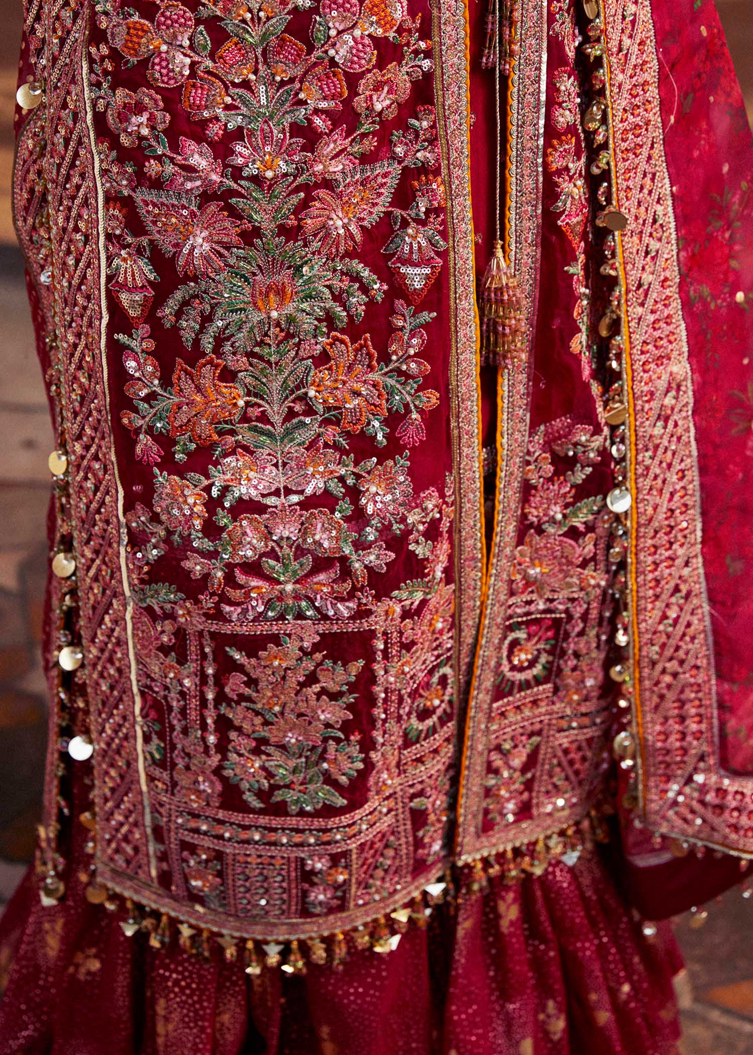Hussain Rehar | Luxury Festive FW/24 | Gulal - by - Libasekhas UK - Registered Vendor of : Hussain Rehar - 100% Original Designer Dresss