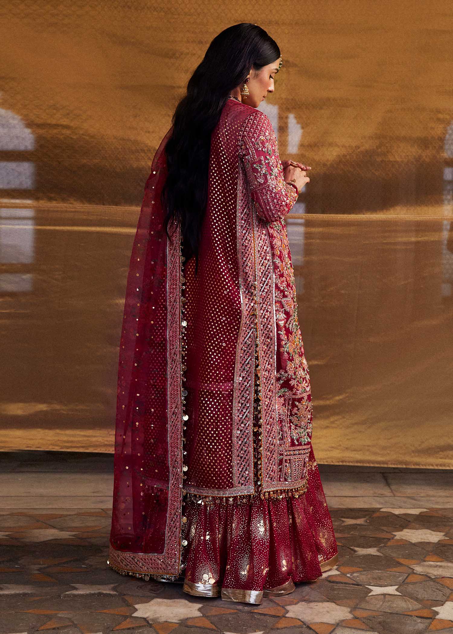 Hussain Rehar | Luxury Festive FW/24 | Gulal - by - Libasekhas UK - Registered Vendor of : Hussain Rehar - 100% Original Designer Dresss