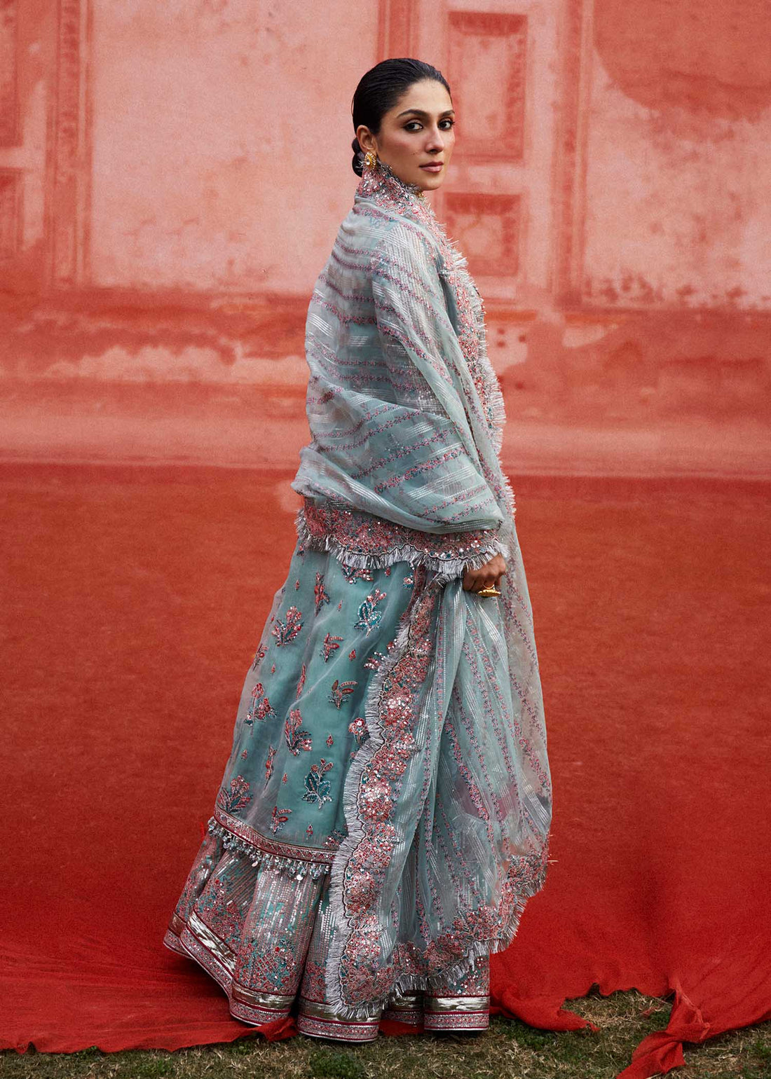 Hussain Rehar | Luxury Festive FW/24 | Saleen - by - Libasekhas UK - Registered Vendor of : Hussain Rehar - 100% Original Designer Dresss
