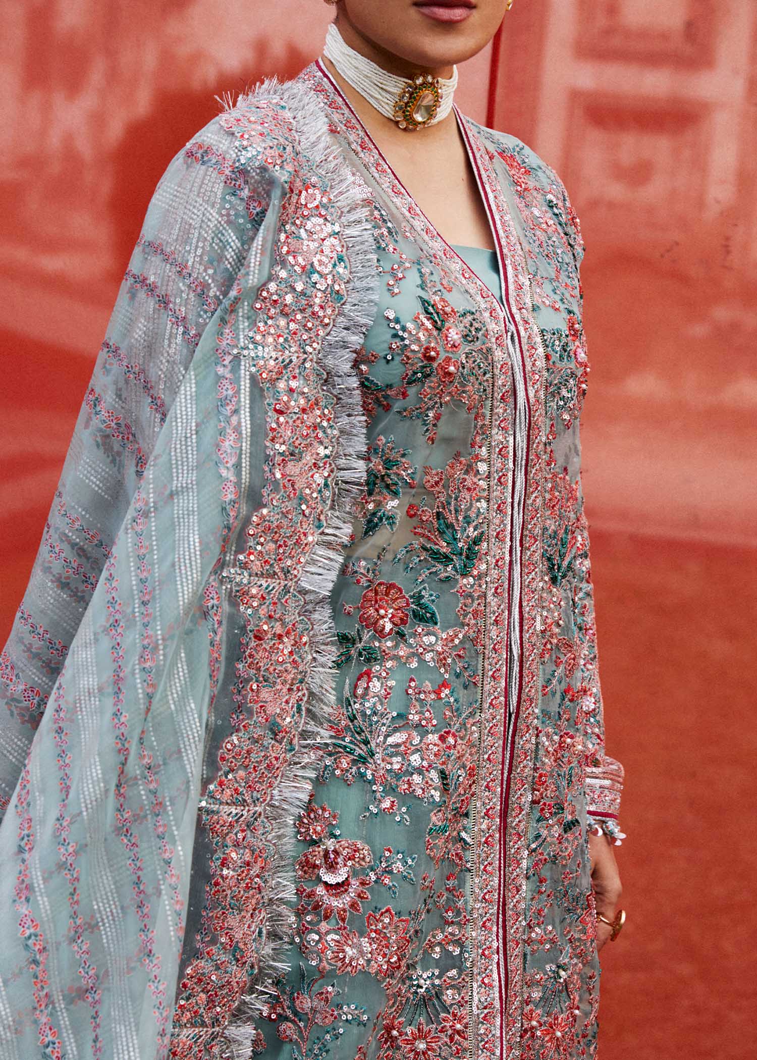 Hussain Rehar | Luxury Festive FW/24 | Saleen - by - Libasekhas UK - Registered Vendor of : Hussain Rehar - 100% Original Designer Dresss