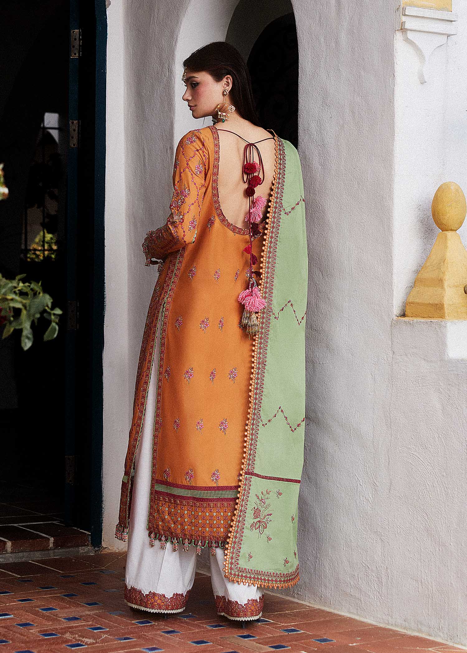 Hussain Rehar | Eid Luxury Lawn SS/24 | Amira - by - Libasekhas UK - Registered Vendor of : Hussain Rehar - 100% Original Designer Dresss