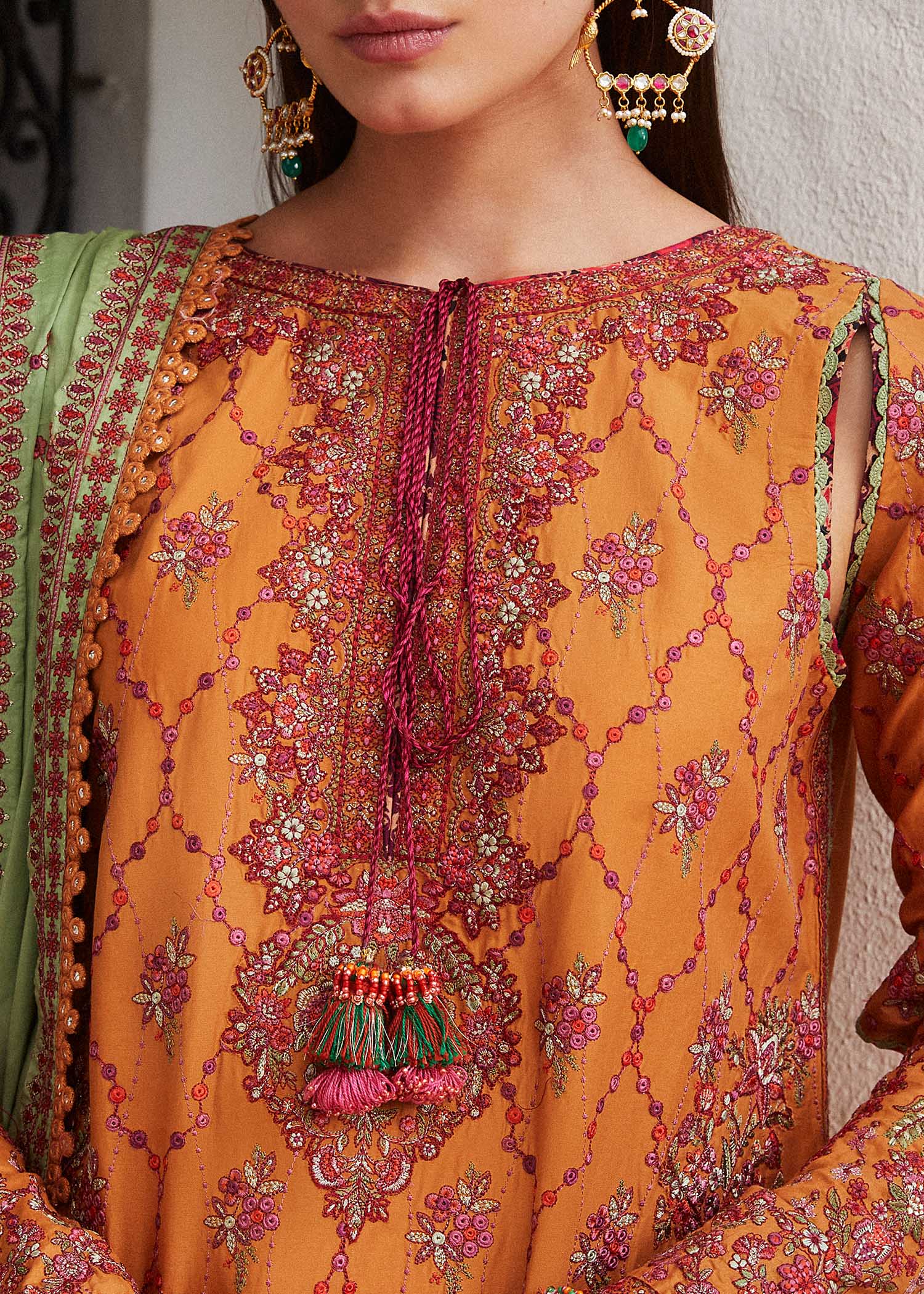 Hussain Rehar | Eid Luxury Lawn SS/24 | Amira - by - Libasekhas UK - Registered Vendor of : Hussain Rehar - 100% Original Designer Dresss