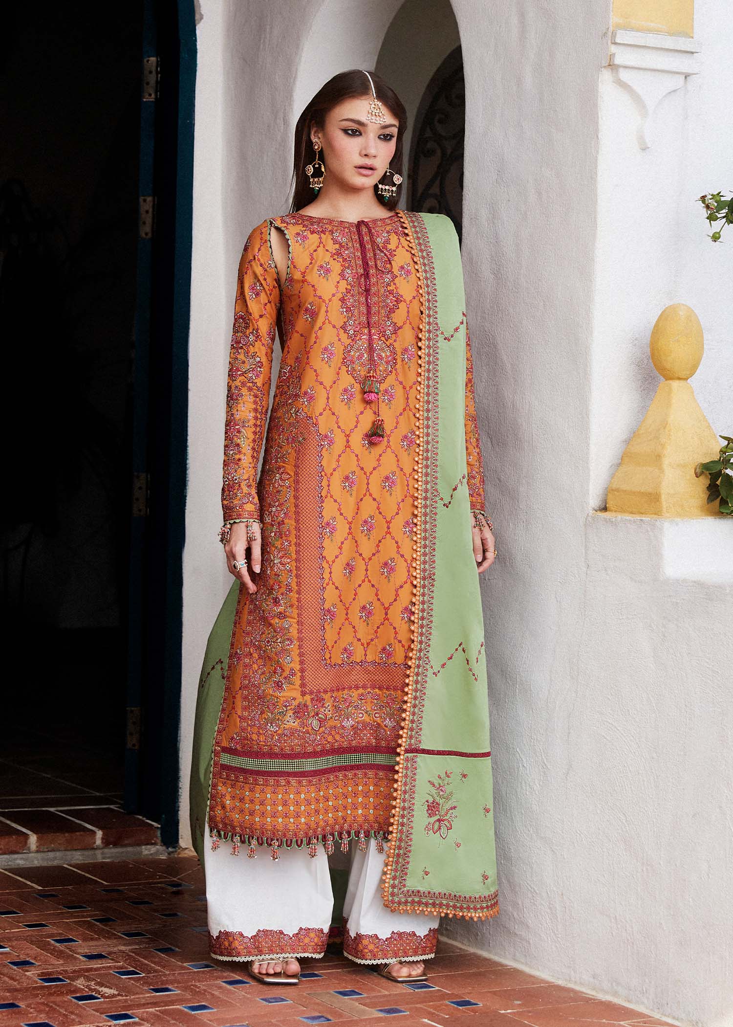 Hussain Rehar | Eid Luxury Lawn SS/24 | Amira - by - Libasekhas UK - Registered Vendor of : Hussain Rehar - 100% Original Designer Dresss
