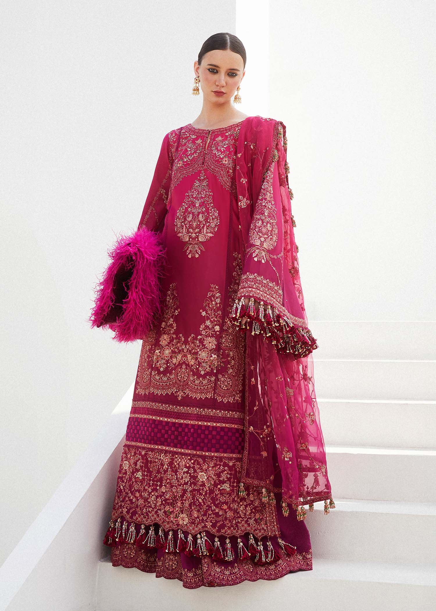 Hussain Rehar | Eid Luxury Lawn SS/24 | Nora - by - Libasekhas UK - Registered Vendor of : Hussain Rehar - 100% Original Designer Dresss