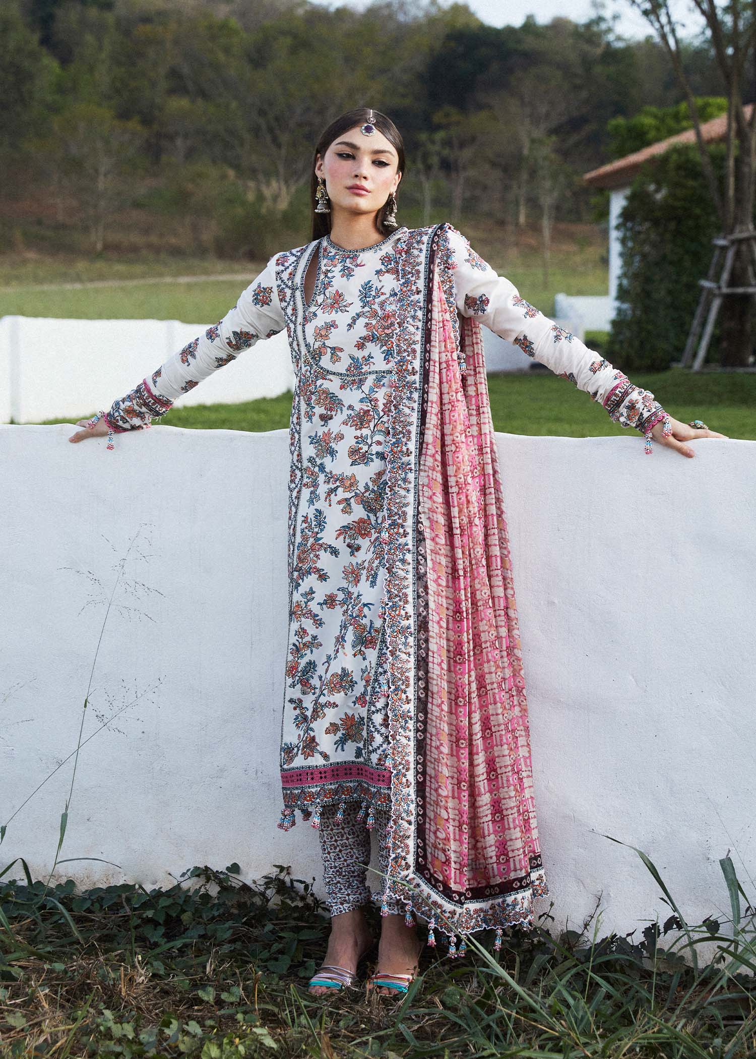 Hussain Rehar | Eid Luxury Lawn SS/24 | Elara - by - Libasekhas UK - Registered Vendor of : Hussain Rehar - 100% Original Designer Dresss