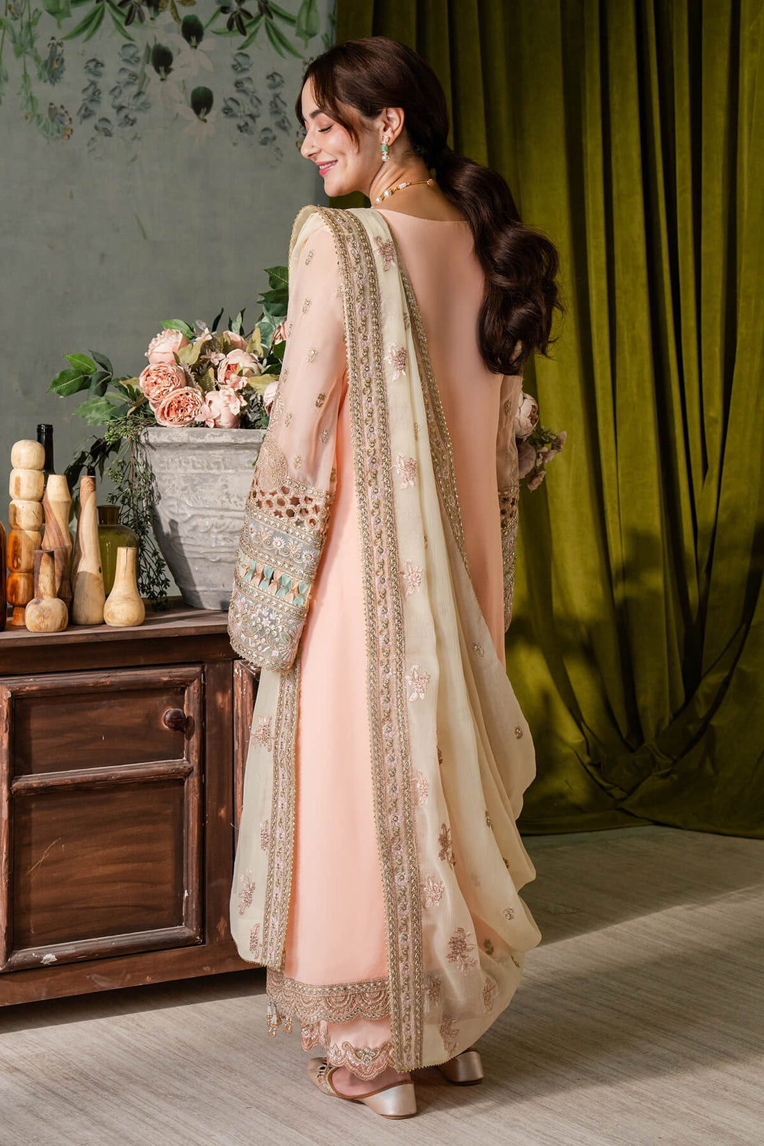 Imrozia Premium | Naina Chiffon | I-193 Kashud - by - Libasekhas UK - Registered Vendor of : Imrozia Premium - 100% Original Designer Dresss