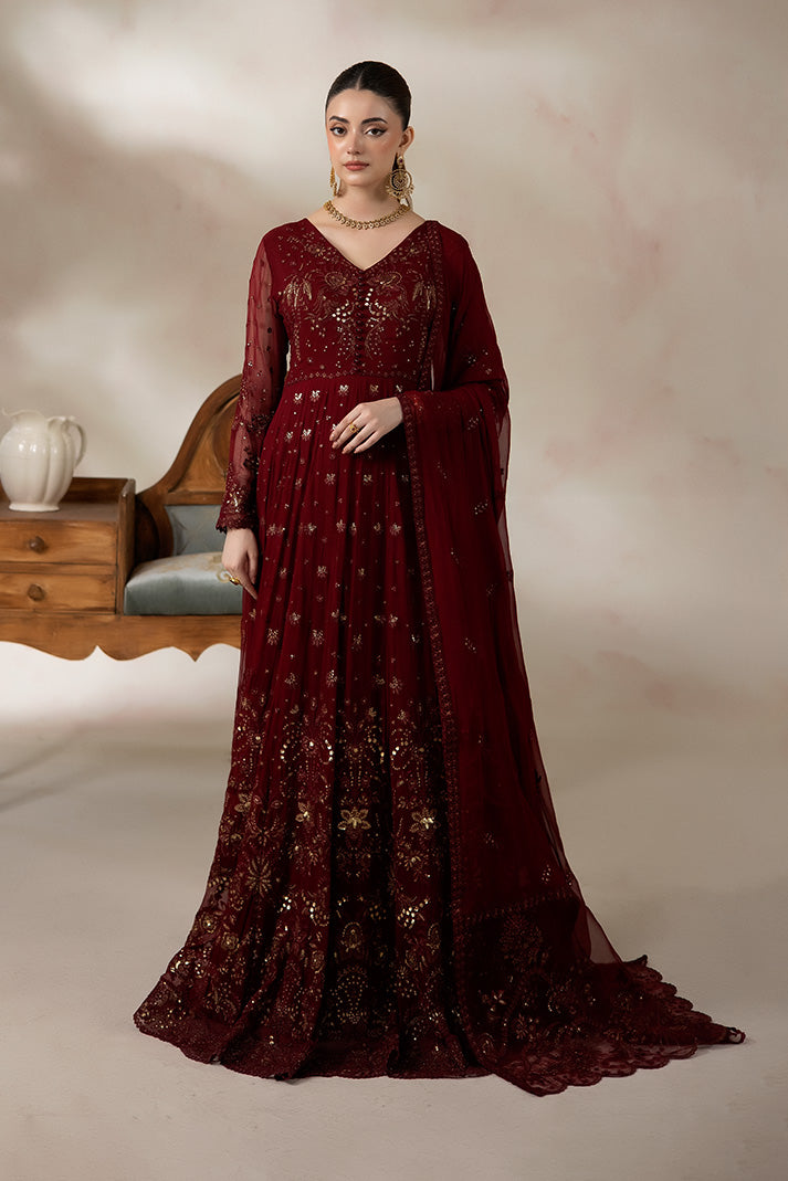 Imrozia Premium | La Fiora Collection |I-277 Amarante - by Libasekhas UK - Registered Vendor of : Imrozia Premium - 100% Original Designer Dress