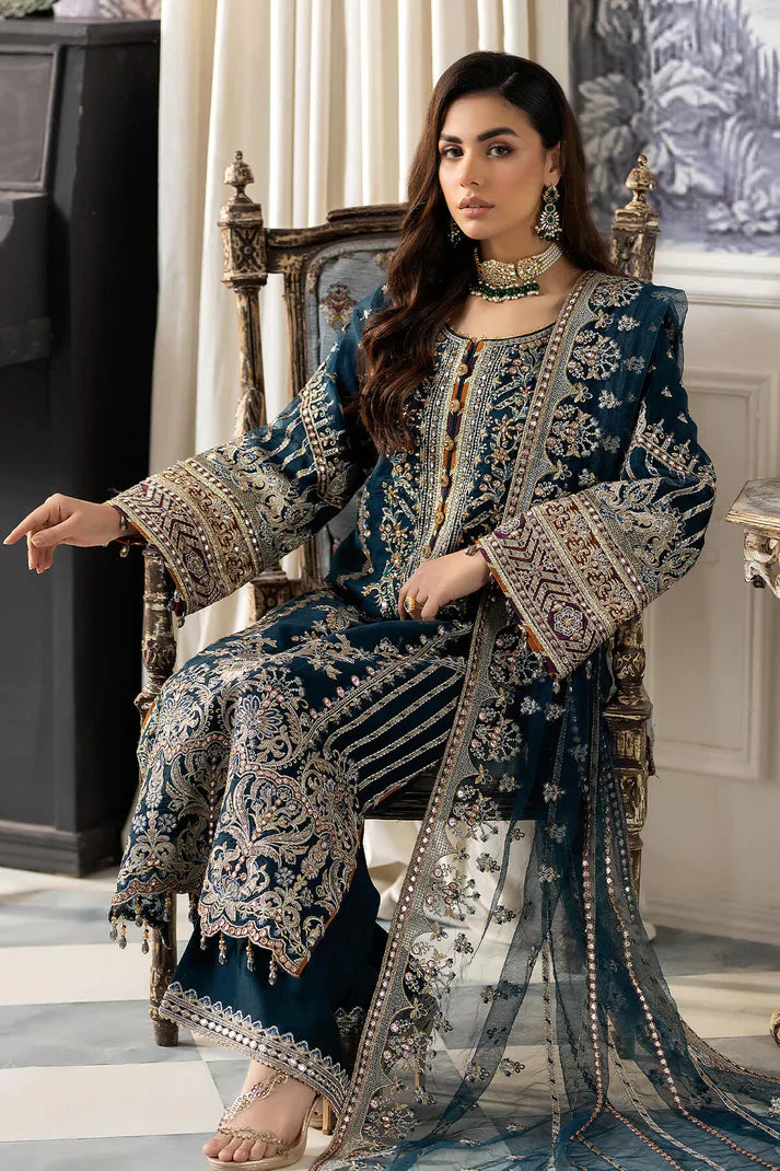 Imrozia Premium | Baad e Saba Pret Luxury Eid Collection | I.P-40 Saher - by - Libasekhas UK - Registered Vendor of : Imrozia Premium - 100% Original Designer Dresss