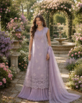 Noor by Saadia Asad | Noor Eid Printskhas 26 | D4  Lavender Lights - by Libasekhas - Registered Vendor of : Noor by Saadia Asad - 100% Original Designer Dress
