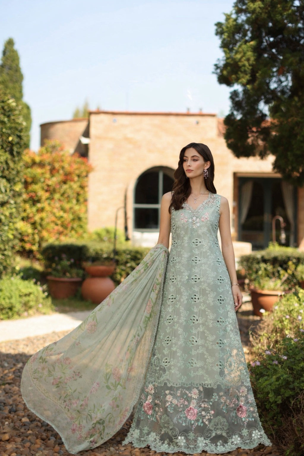 Saadia Asad | Luxury Eid Schiffli Laserkari 26 | D7 - B - Florine - by Libasekhas UK - Registered Vendor of : Saadia Asad - 100% Original Designer Dress