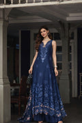 Noor by Saadia Asad | Eid Luxe Chikankari 26 | D11 - Sapphire Blue - by Libasekhas UK - Registered Vendor of : Noor by Saadia Asad - 100% Original Designer Dress