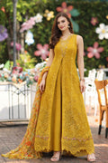 Noor by Saadia Asad | Eid Luxe Chikankari 26 | D10 - Amber Yellow - by Libasekhas UK - Registered Vendor of : Noor by Saadia Asad - 100% Original Designer Dress