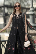 Noor by Saadia Asad | Eid Luxe Chikankari 26 | D5 -Cross stitch Black - by Libasekhas UK - Registered Vendor of : Noor by Saadia Asad - 100% Original Designer Dress