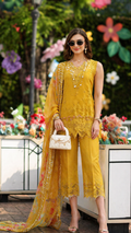 Noor by Saadia Asad | Eid Luxe Chikankari 26 | D10 - Amber Yellow - by Libasekhas UK - Registered Vendor of : Noor by Saadia Asad - 100% Original Designer Dress