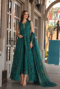 Noor by Saadia Asad | Eid Luxe Chikankari 26 | D1 - Malachite Green - by Libasekhas UK - Registered Vendor of : Noor by Saadia Asad - 100% Original Designer Dress