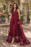 Noor by Saadia Asad | Eid Luxe Chikankari 26 | D3 -Bordeaux - by Libasekhas UK - Registered Vendor of : Noor by Saadia Asad - 100% Original Designer Dress