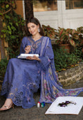 Noor by Saadia Asad | Luxury Eid Schiffli Laserkari 26 | D9 -Tropical indigo - by Libasekhas UK - Registered Vendor of : Noor by Saadia Asad - 100% Original Designer Dress