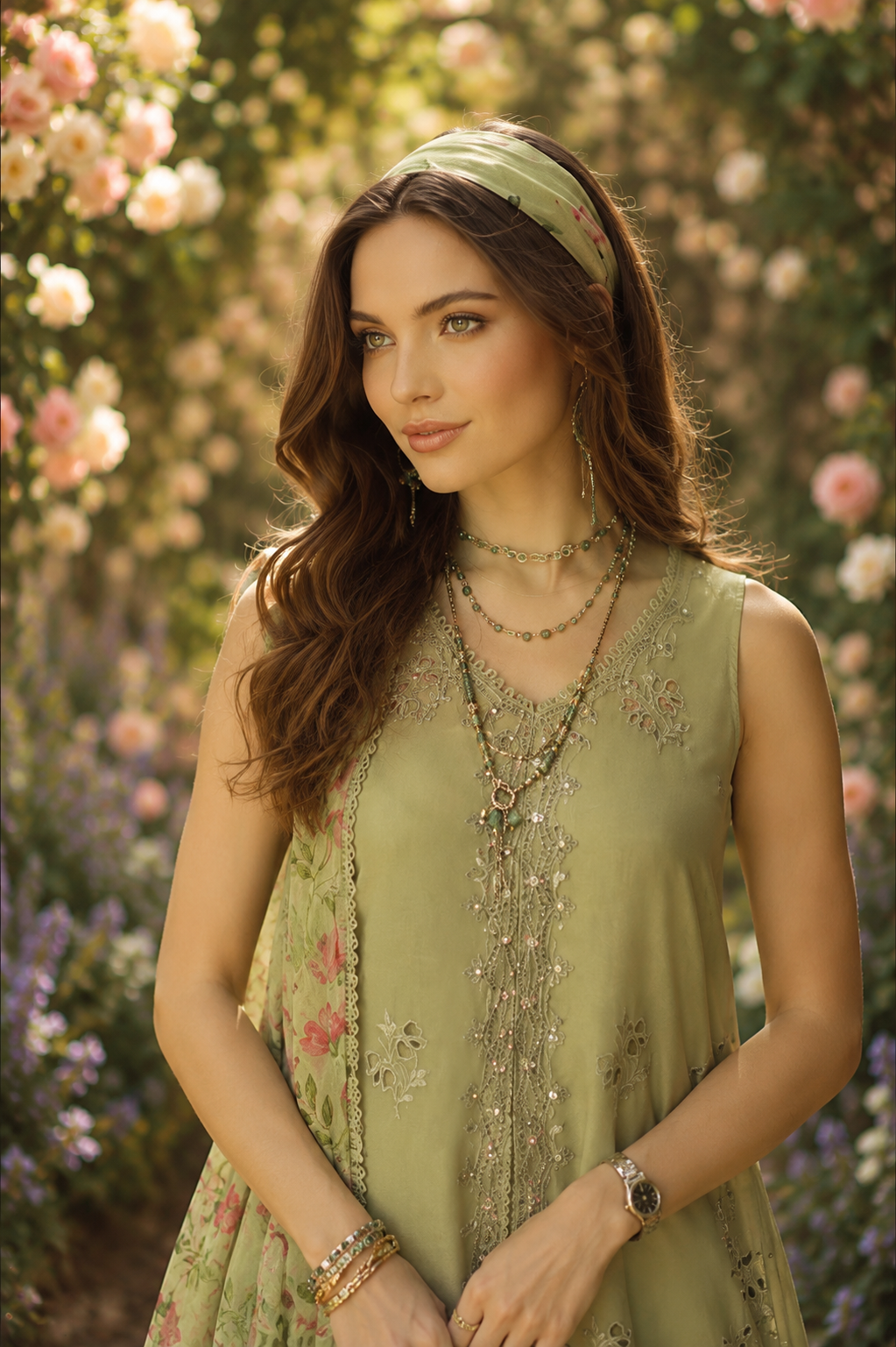 Noor by Saadia Asad | Noor Eid Printskhas 26 |D12  Mint Reverie - by Libasekhas - Registered Vendor of : Noor by Saadia Asad - 100% Original Designer Dress