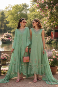 Noor by Saadia Asad | Noor Eid Printskhas 26 | D9  Aqua Minta - by Libasekhas - Registered Vendor of : Noor by Saadia Asad - 100% Original Designer Dress