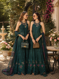 Noor by Saadia Asad | Noor Eid Printskhas 26 | D6  Coblat Teal - by Libasekhas - Registered Vendor of : Noor by Saadia Asad - 100% Original Designer Dress