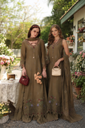 Noor by Saadia Asad | Noor Eid Printskhas 26 |D8  Mocha Sienna - by Libasekhas - Registered Vendor of : Noor by Saadia Asad - 100% Original Designer Dress