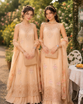 Noor by Saadia Asad | Noor Eid Printskhas 26 |D13  Blush Peach - by Libasekhas - Registered Vendor of : Noor by Saadia Asad - 100% Original Designer Dress