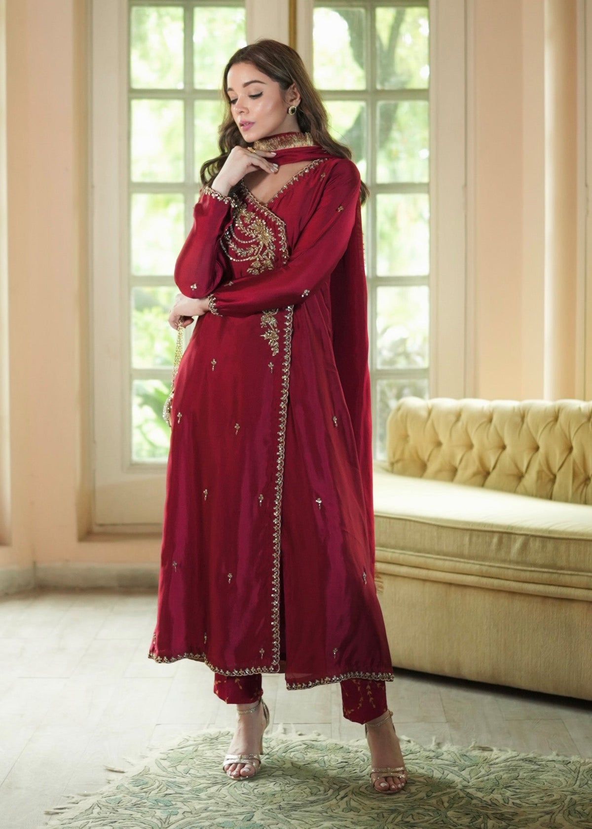 Mahum Asad | The Color Edit | VELORA - by Libasekhas UK - Registered Vendor of : Mahum Asad - 100% Original Designer Dress