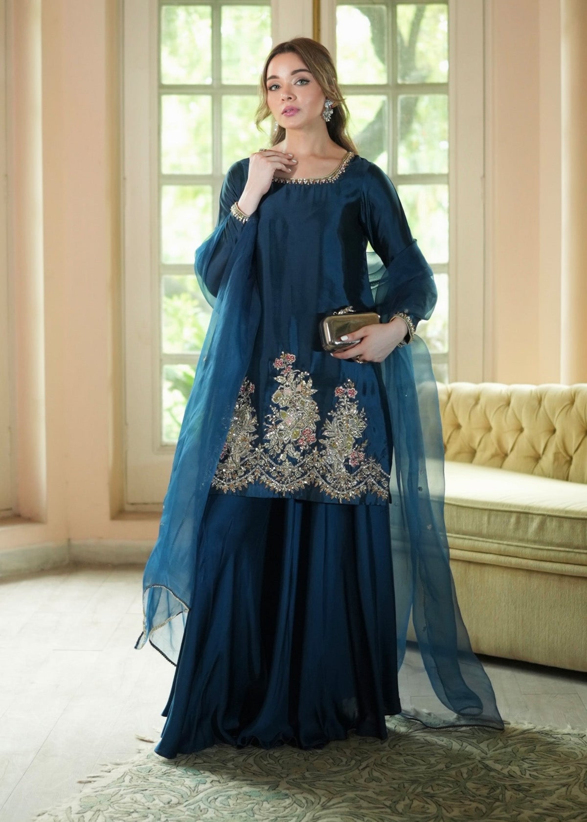 Mahum Asad | The Color Edit | FLORENZA - by Libasekhas UK - Registered Vendor of : Mahum Asad - 100% Original Designer Dress