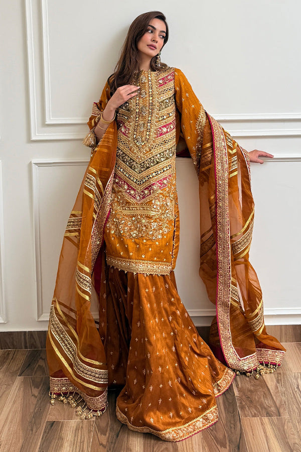 MNR | Zarlish Festive 25 | Jaazah Baloch in Ranjish - by Libasekhas UK - Registered Vendor of : MNR - 100% Original Designer Dress