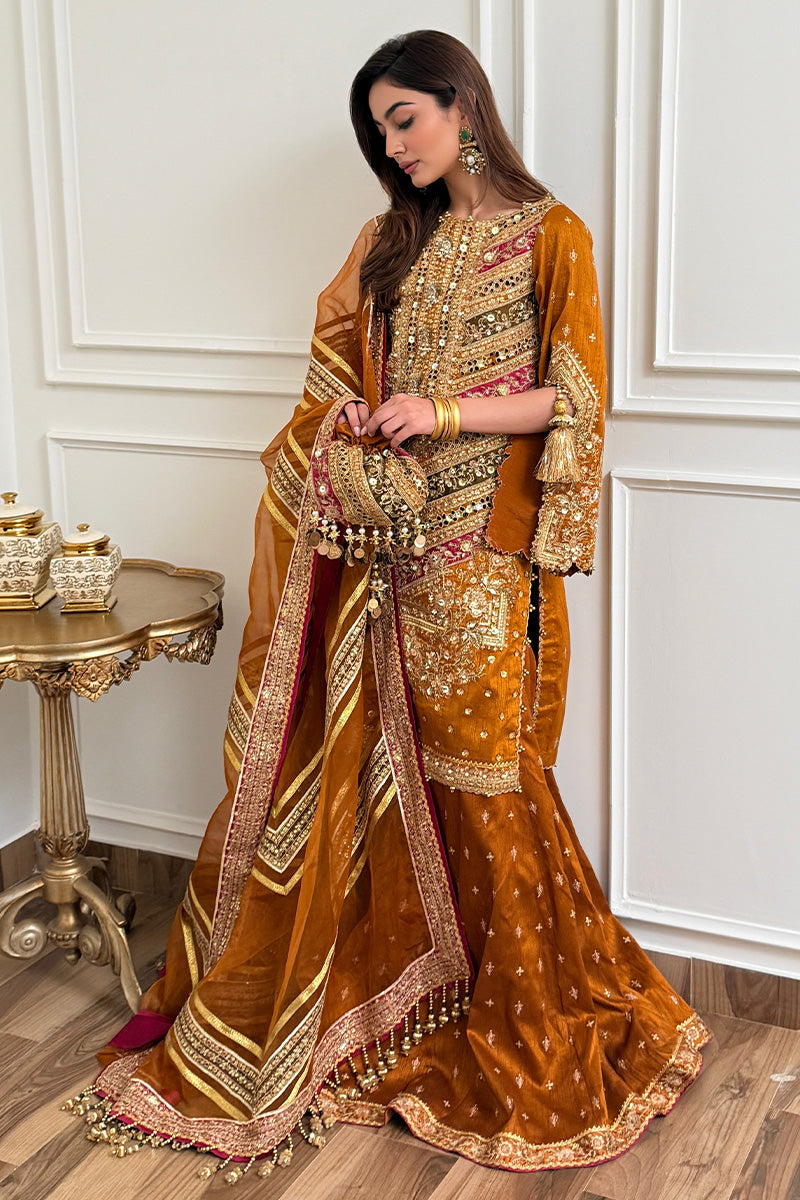 MNR | Zarlish Festive 25 | Jaazah Baloch in Ranjish - by Libasekhas UK - Registered Vendor of : MNR - 100% Original Designer Dress