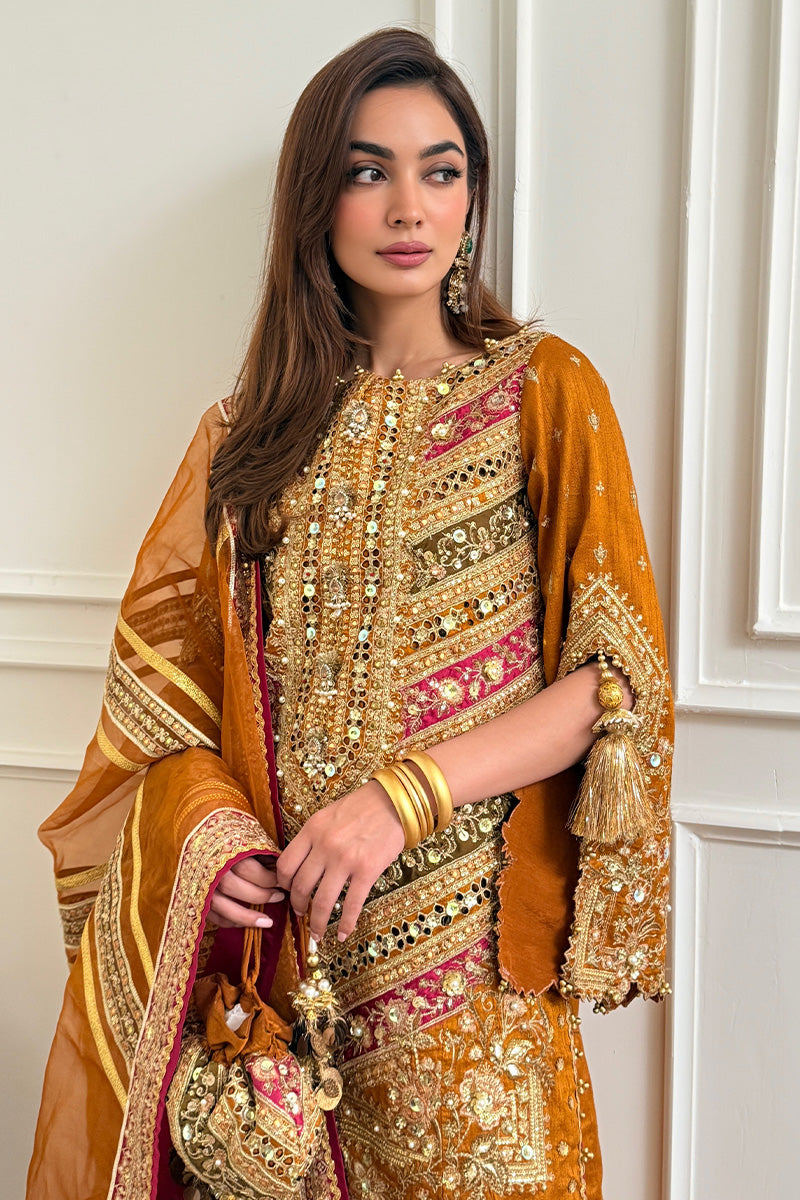 MNR | Zarlish Festive 25 | Jaazah Baloch in Ranjish - by Libasekhas UK - Registered Vendor of : MNR - 100% Original Designer Dress