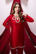 Raja Salahuddin | House of Mina | Crimson - by - Libasekhas UK - Registered Vendor of : Raja Salahuddin - 100% Original Designer Dresss